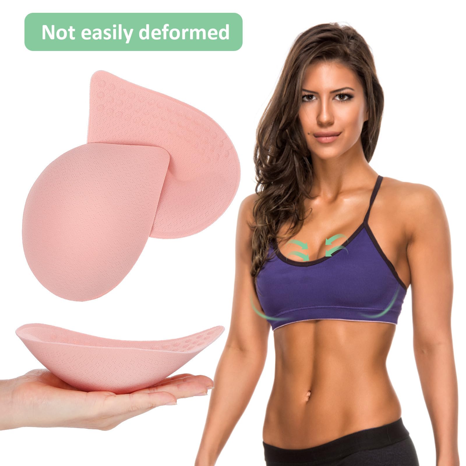 Uonlytech para Sujetador de Fibra Elástica y Poliéster 12 Pares de Almohadillas Cómodas y Transpirables para Vestidos de Noche y Trajes de Baño