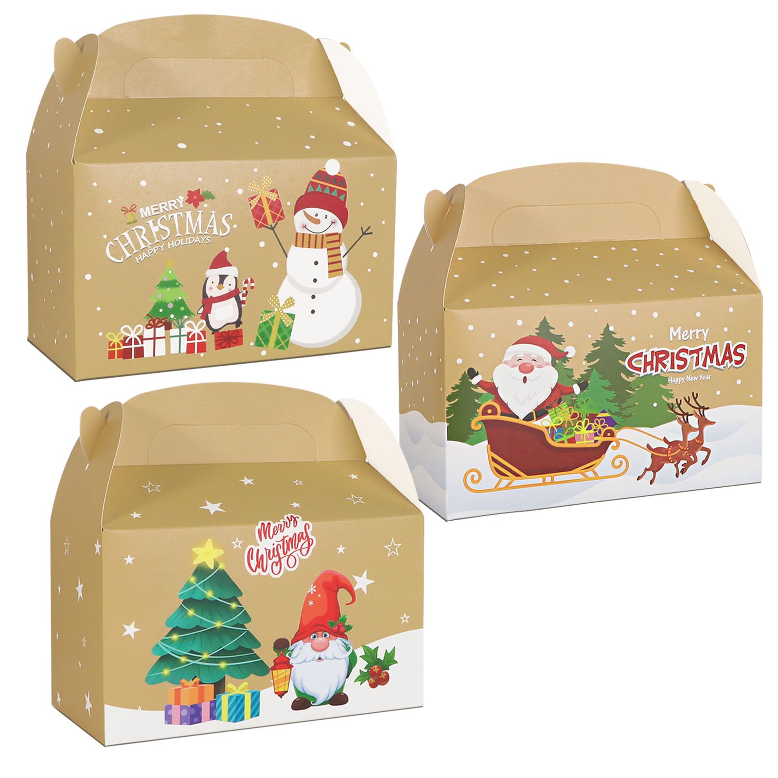 AWCIGG 60 Pezzi Sacchetti Regalo Natalizie Bustine Natale Forma