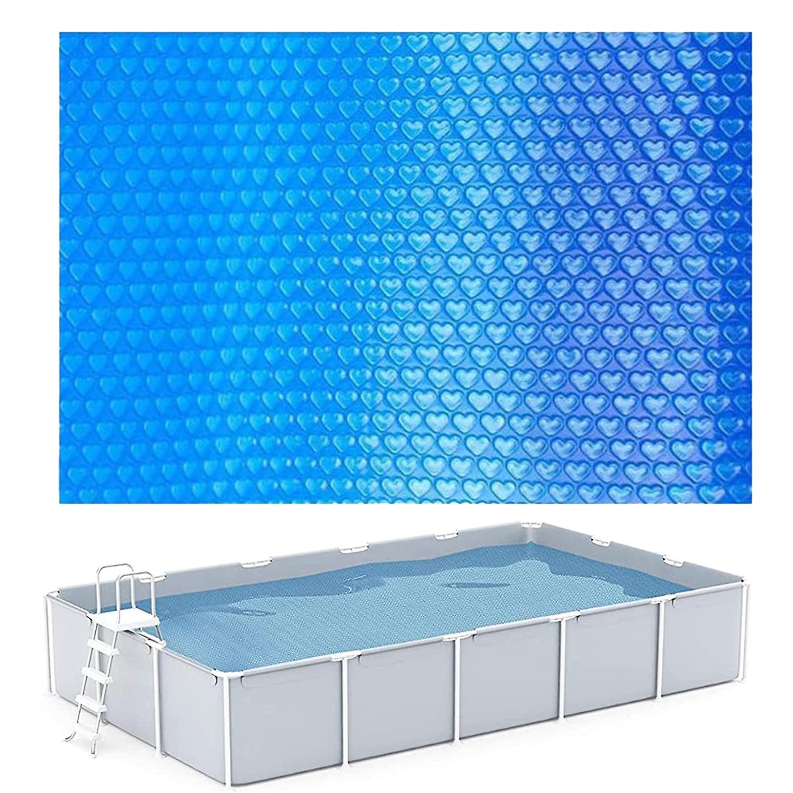Bache Solaire Piscine, Bâche À Bulles, Couverture De Piscine Solaire Rectangulaire, Film D'isolation Thermique pour Piscines, pour Piscines, Spa