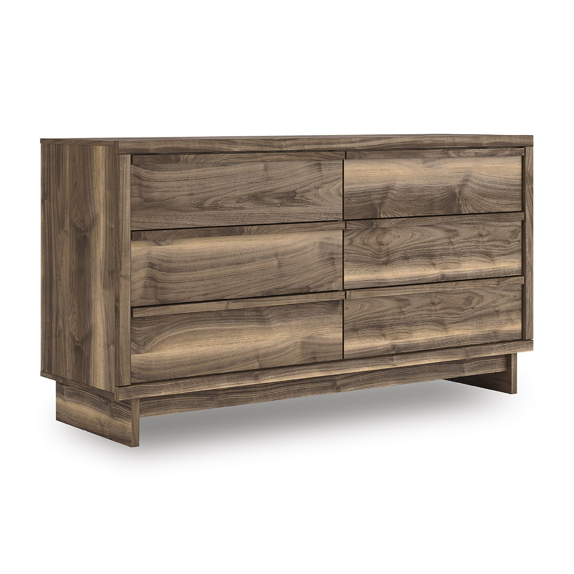 Signature Design by Ashley Darcalli Retro 6 Drawer Dresser with Easy Glide and Safety Stop, Brown