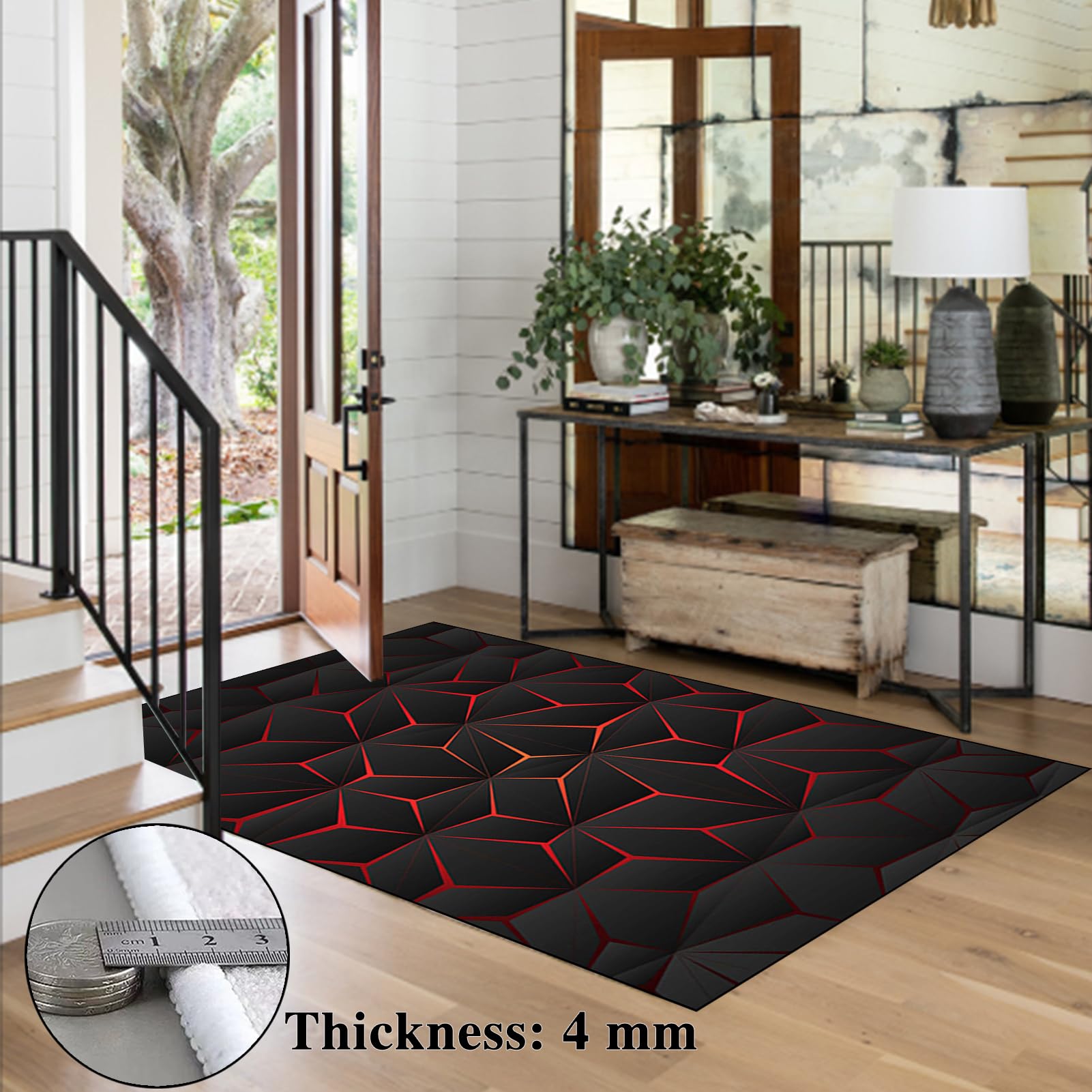 Tappetino antiscivolo per sedia da gioco, 100 x 140 cm, protezione per pavimenti duri, per gaming, ufficio, soggiorno e camera da letto, tappetino da scrivania per giocatori e professionisti