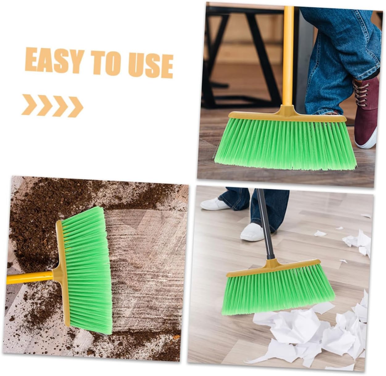 Plastic Broom Head Replacement Parts 2 Pack for Home Cleaning