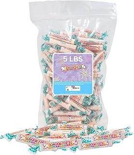 Tropical Candy Rolls - Gluten Free & Vegan Tropical Flavor Treats - Hard Candy Individually Wrapped - Peanut Free Plant Derived Ingredients - Halloween Hard Candy - 5 Pound Bag (Pack of 1)