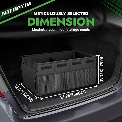 Miniatura 2 de Organizador de maletero de automóvil, organizador plegable de 50 litros con parte inferior antideslizante para alimentos, almacenamiento de maletero