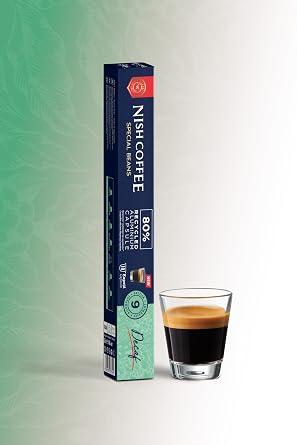 Nish Coffee Capsule Coffee 7 Decafeinanto Nespresso Compatible 10 Pieces