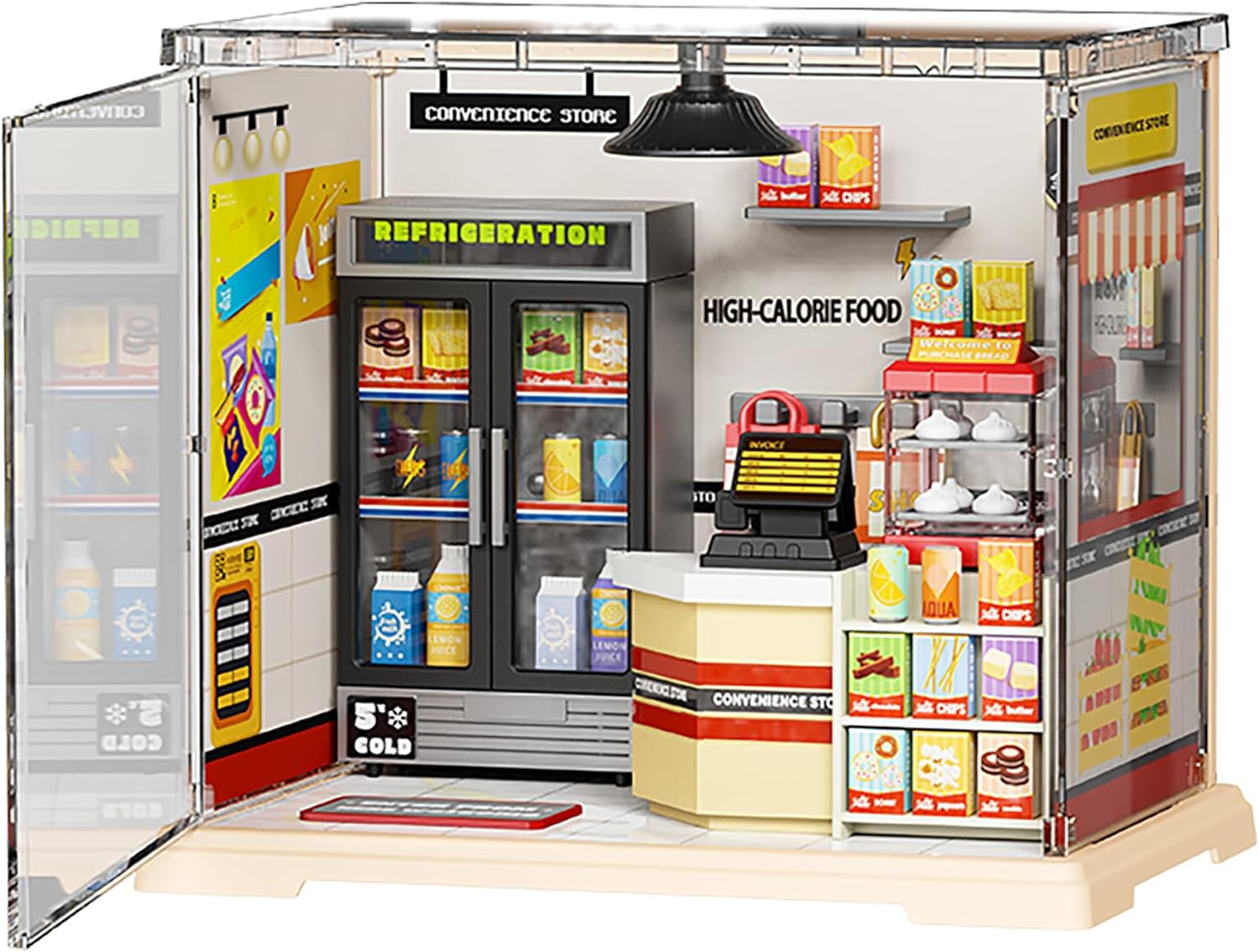 Super Creator Mini Series Convenience Store, DIY Plastic Miniature Kits Mini-Mart Series, Mini Model House Building Set for Teens Aged 14+, DIY Crafts/Hobbies for Adults