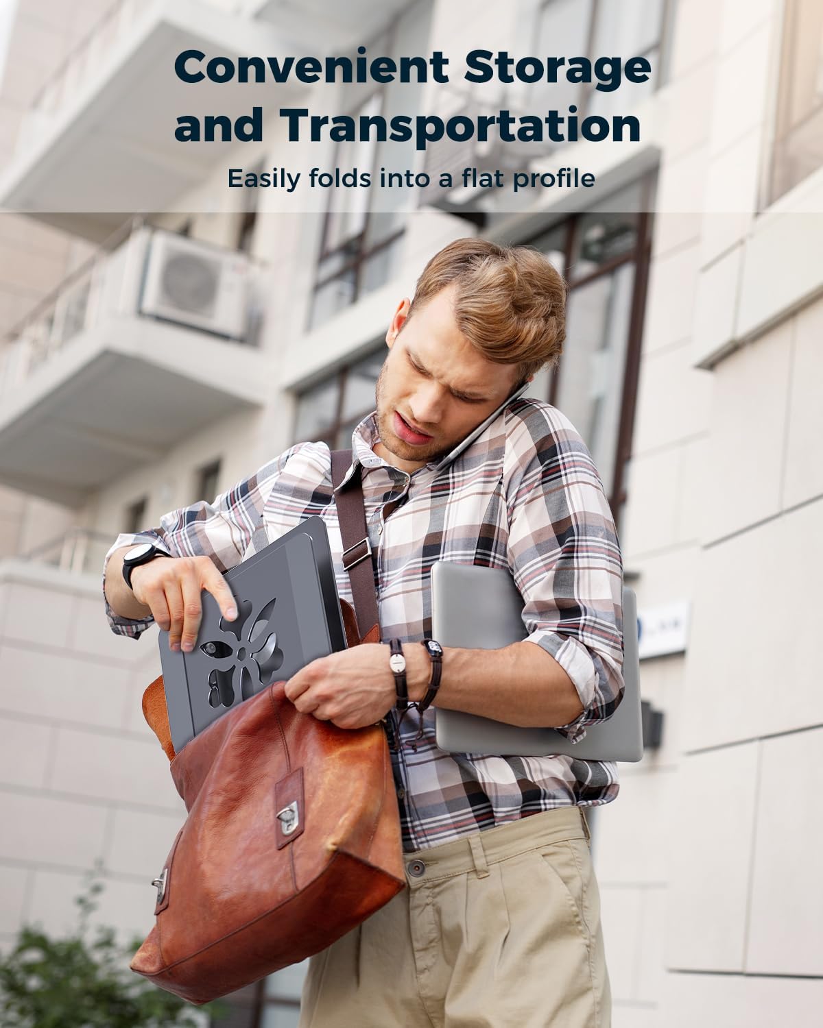 Adjustable Laptop Stand for Desk - Portable Laptop Riser with Rotating Base, Foldable Aluminum Computer Stand, Ergonomic Laptop Holder for MacBook Pro/Air Dell HP Lenovo Notebook u...