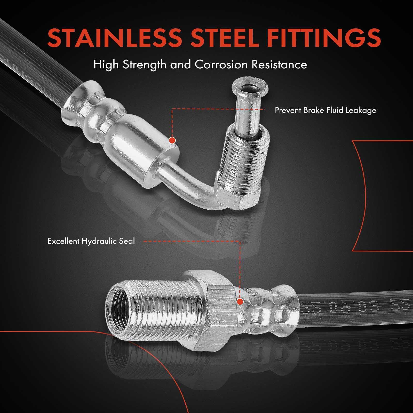 Amazon.com: A-Premium Front Brake Hydraulic Hose Compatible with 