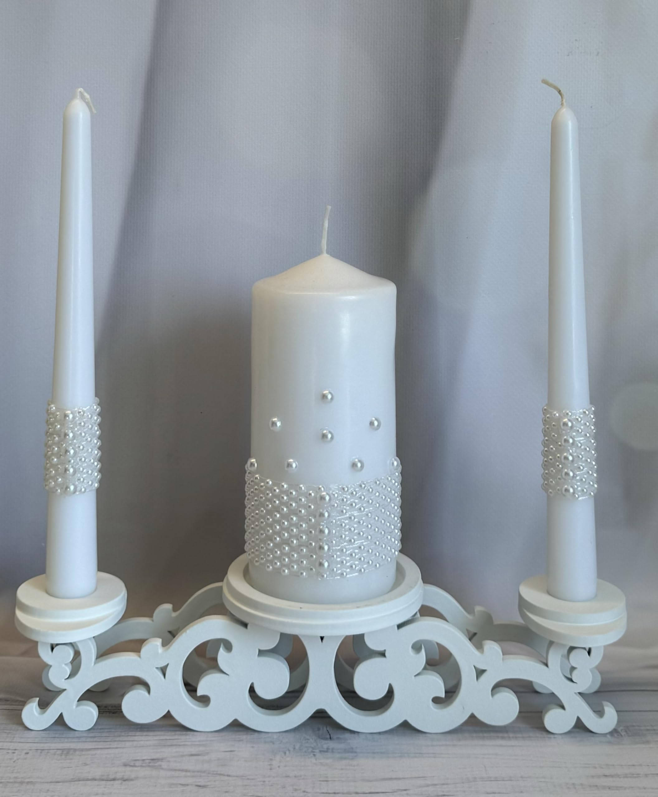 Magik Life Unity Candle Set for Wedding - Wedding Accessories for Reception Ceremony - Candle Sets - 6 Inch Pillar and 2 10 Inch Tapers - Decorative Pillars