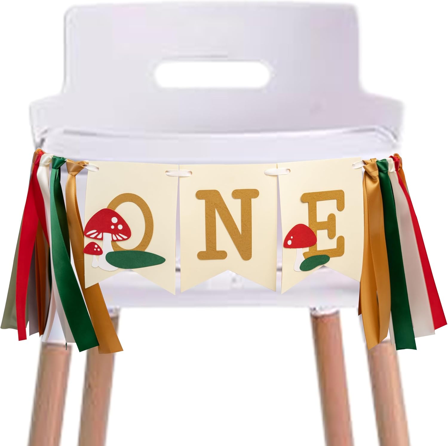 CANTLY Mushroom Highchair Banner - "Sweet One" First Birthday Party Decorations With 80" Ribbon - View #11
