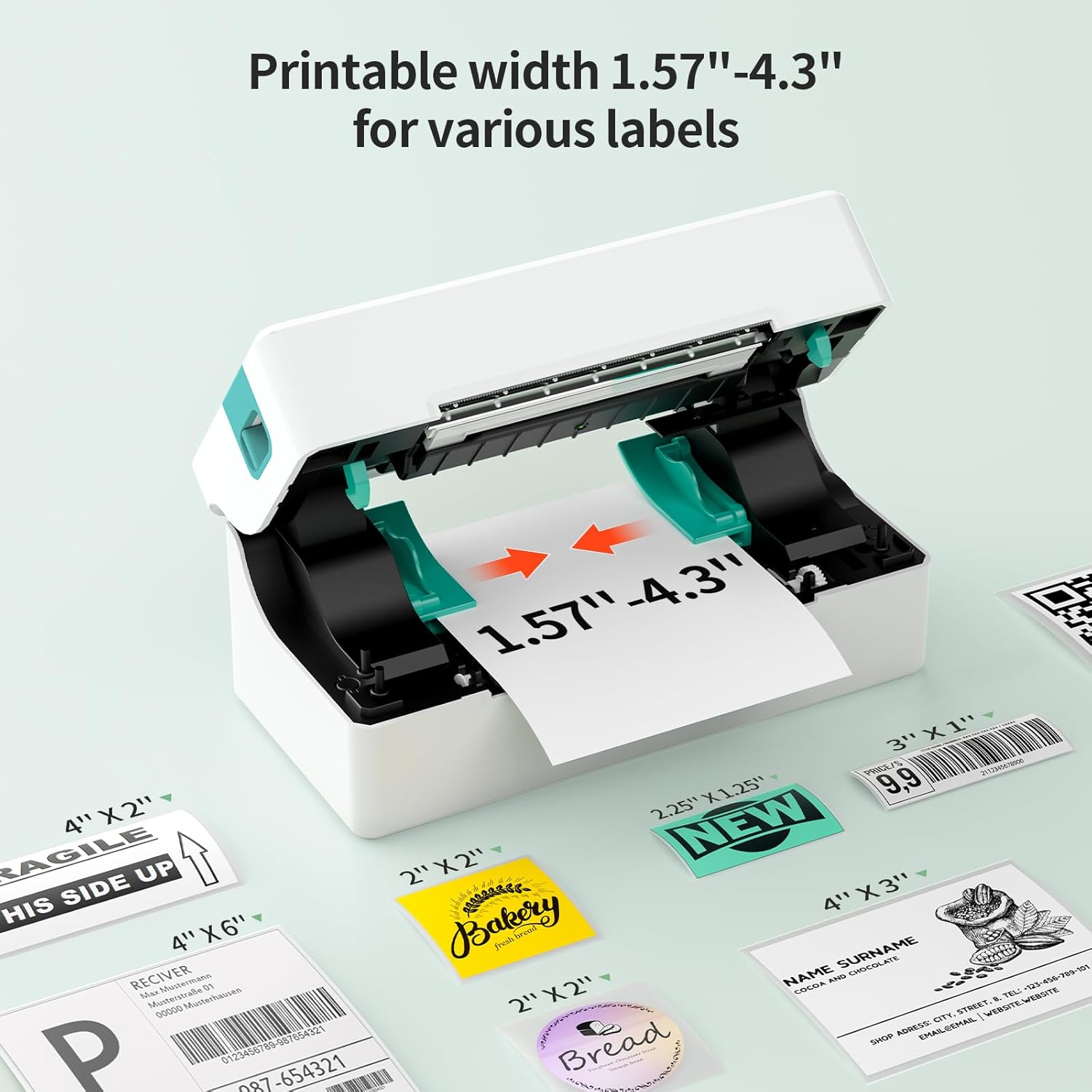 Rongta Thermal Shipping Label Printer, Bluetooth Wireless 4x6 Sticker Label Maker for Package, Compatible with Windows, Mac, Android & iPhone, Used for Business of Amazon, Ebay, Etsy, Shopify UPS - Image 3