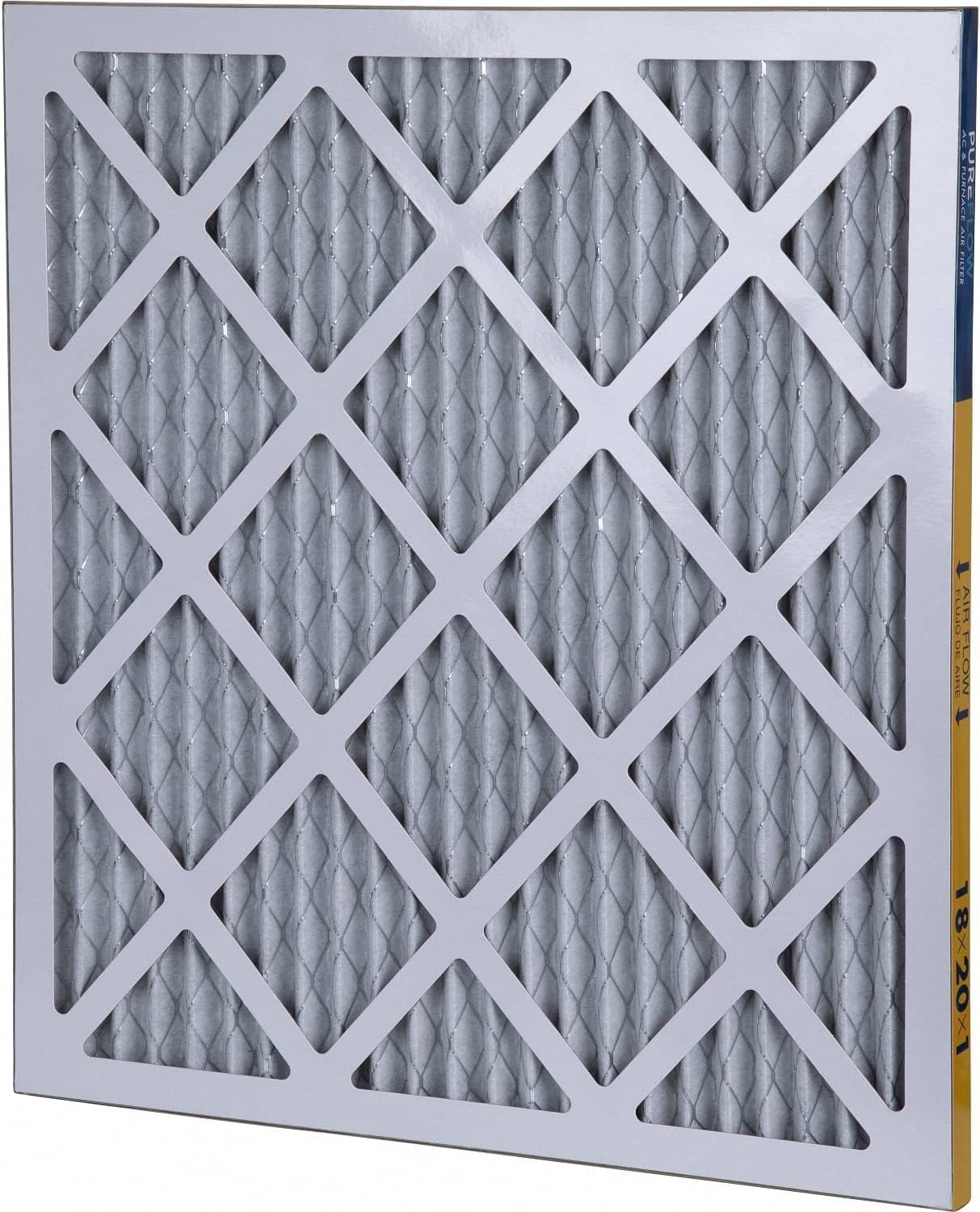 PUREFLOW Odor Control Home Air Filter MERV 13, 18x20x1 Furnace Filter, 4 Layer High Efficiency Filtration for Dust, Smoke, Fumes, Pollutants (Pack-of-2)