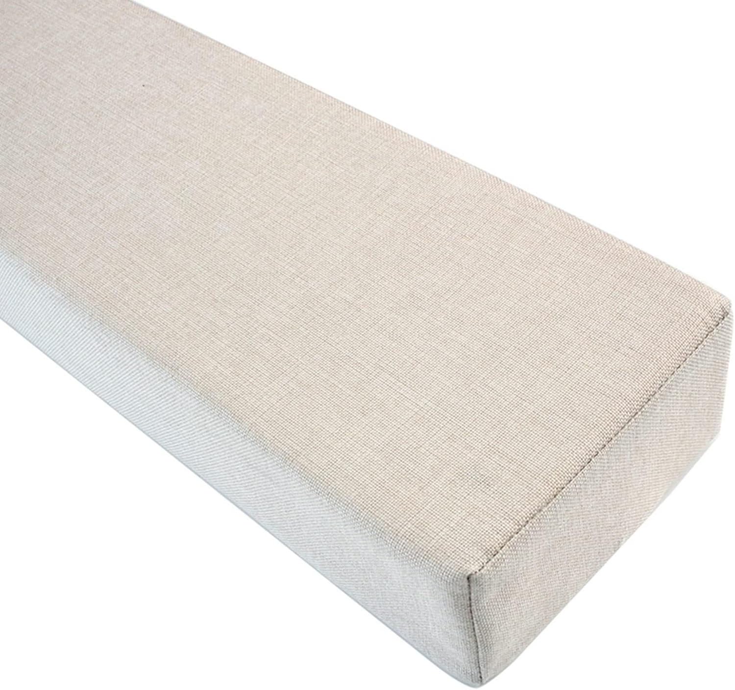 ZZDZW Bed Gap Filler, Mattress Extender For Full Twin Queen Cal King Bed, Headboard Pillow Between Headboard And Mattress Or Wall, 45D Sponge With Removable Cove(Light Beige,120x5x15cm)