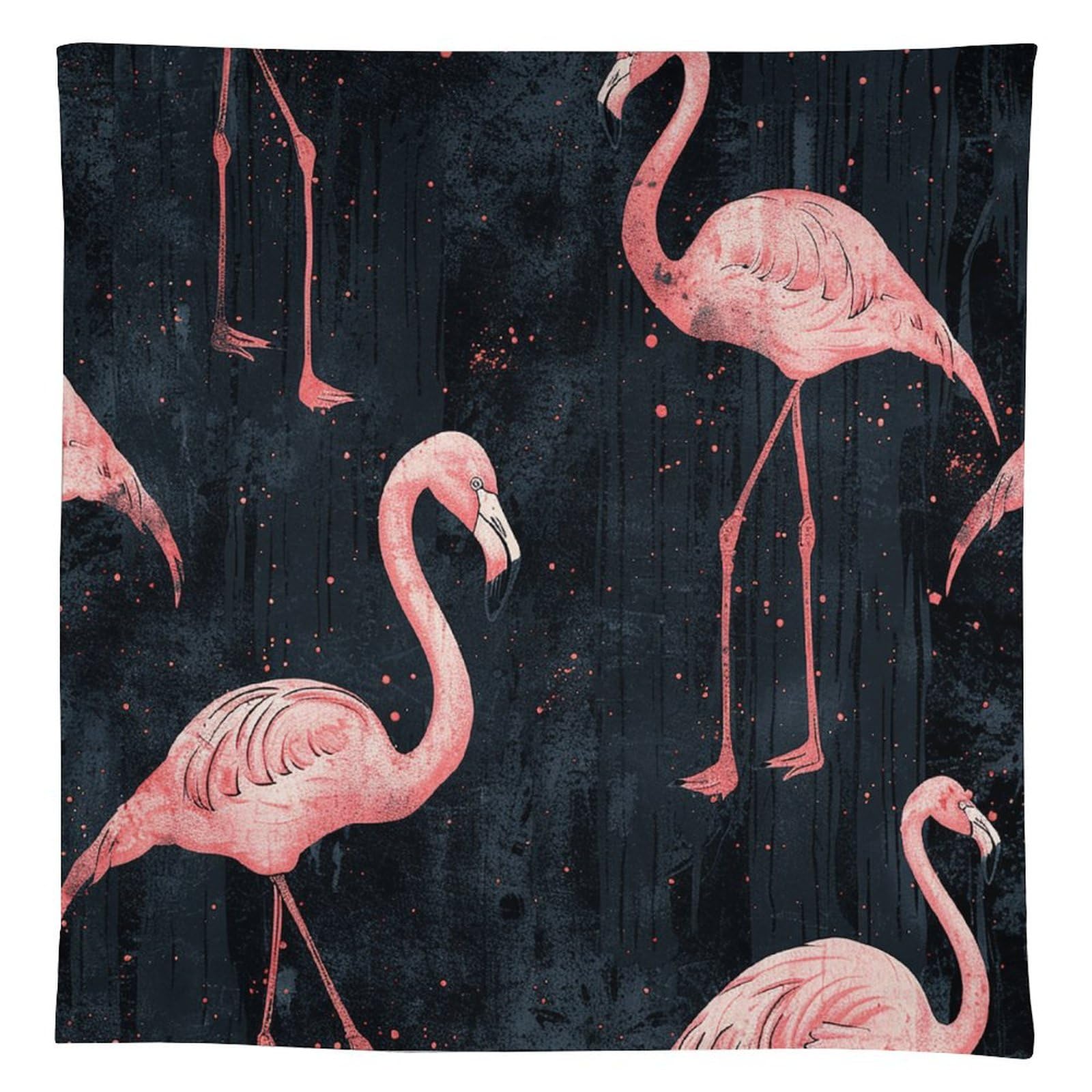 Nappe rectangulaire style flamant rose pour sublimer votre salle à manger en famille