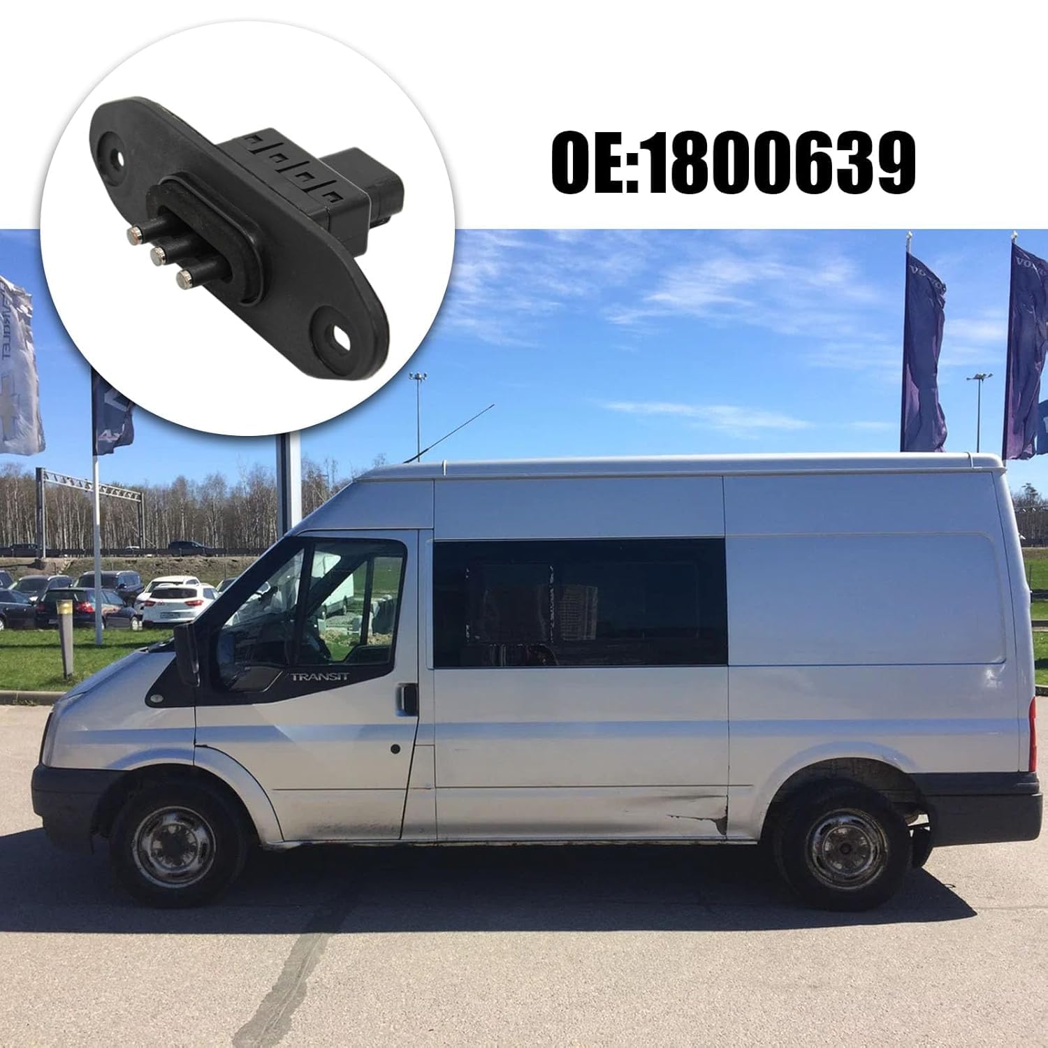 ANBOO Contact de porte coulissante à chargement latéral pour Ford Transit Mk6 Mk7 Transit Custom, 1800639 2C1T14A658AE