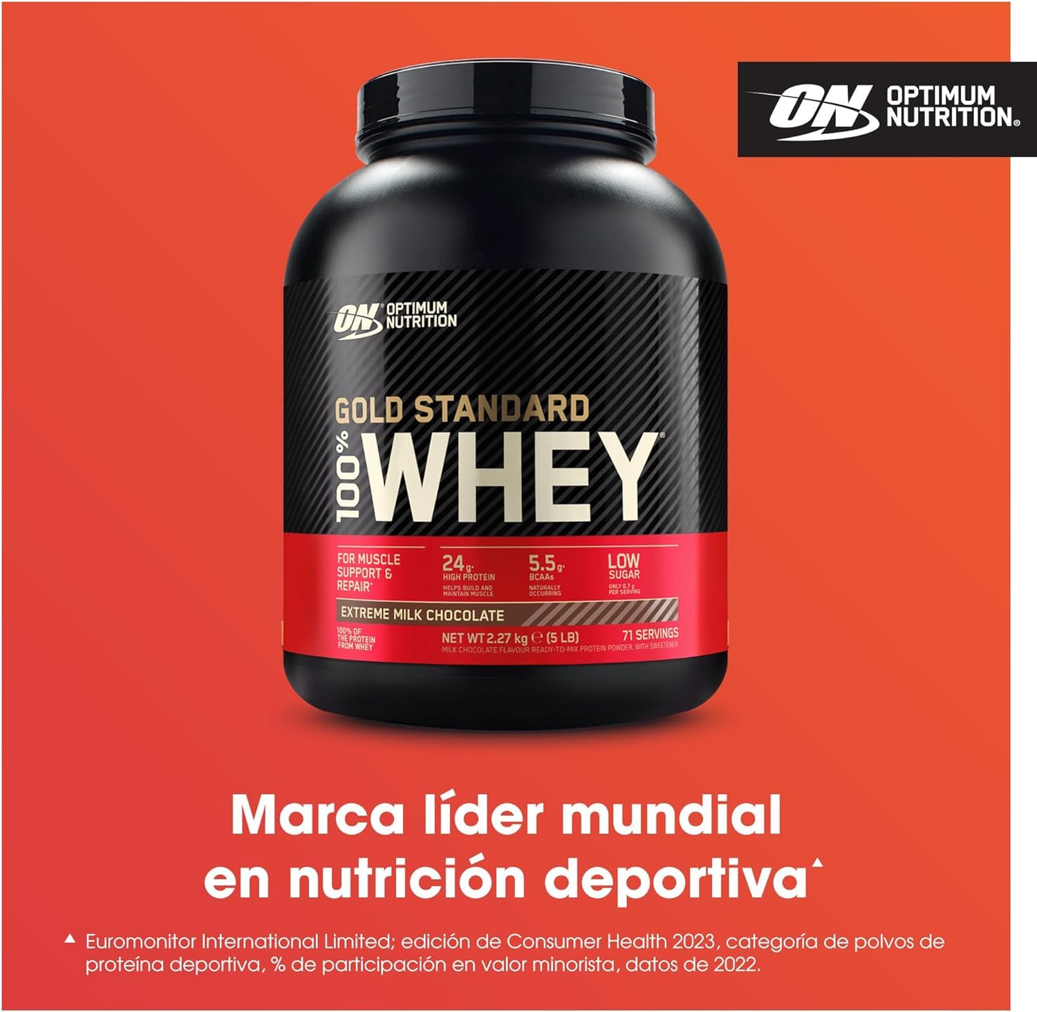 Optimum nutrition Whey gold standard - 2,25 kg Extreme milk Chocolate