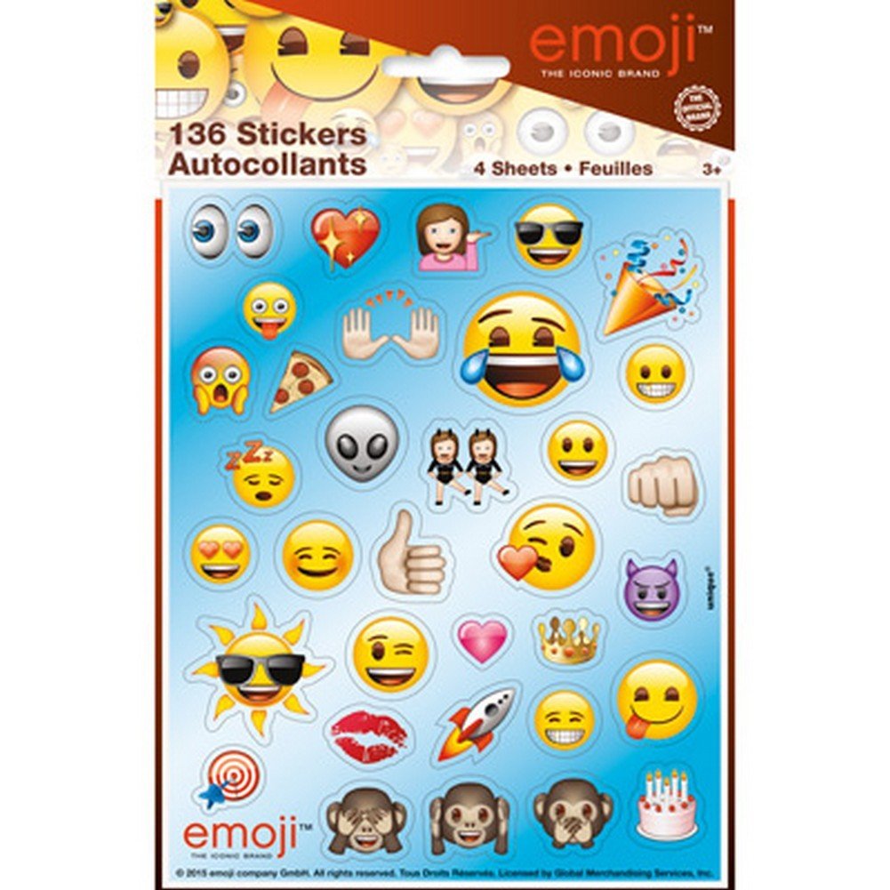Unique Emoji Sticker Sheets - Assorted Designs, 4 Pcs
