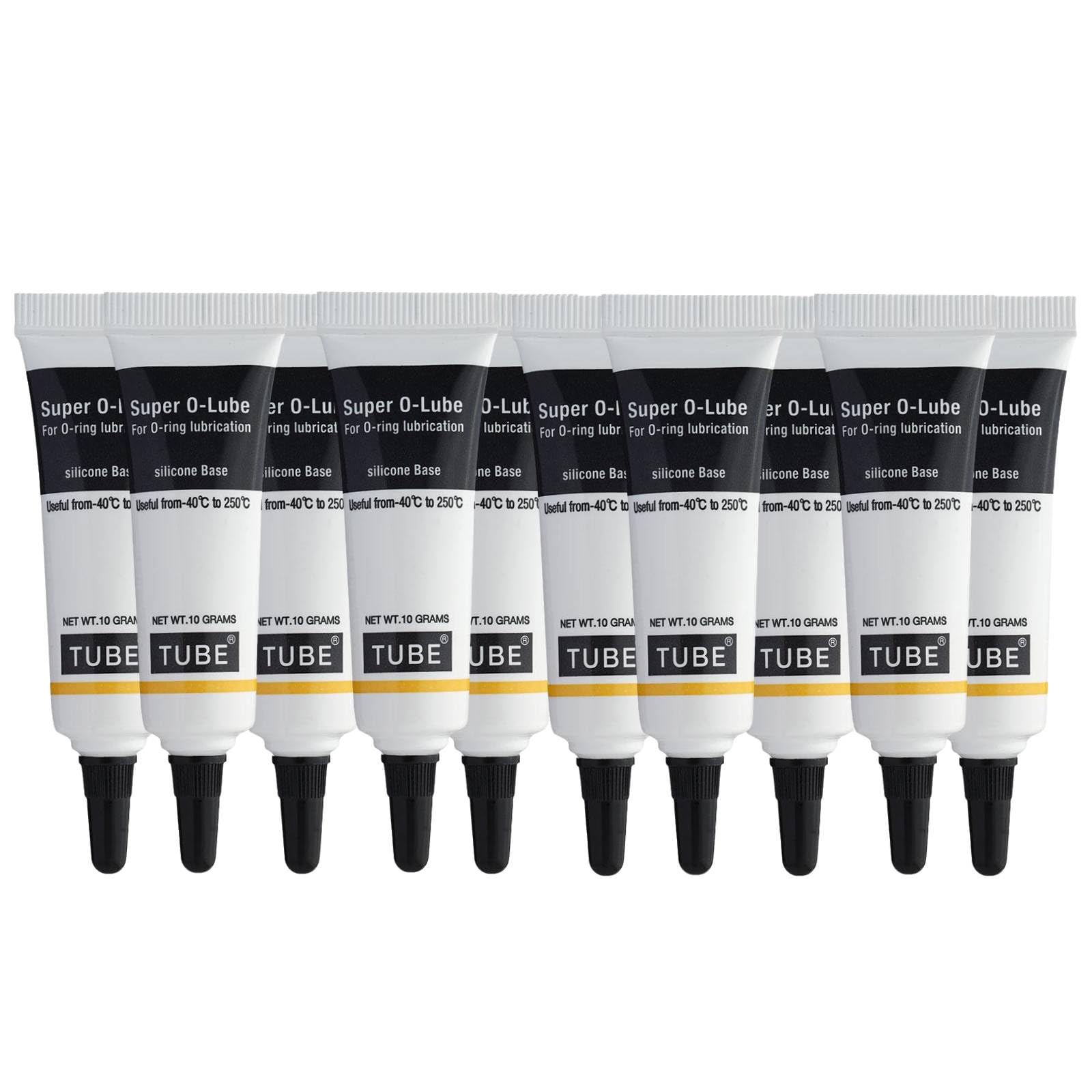 10g O-Ring Silicone Lubrican, Waterproof Food Grade Silicone Lubricant Grease for Plumbing, Heat & Cold Resistant Rubber Seal Lubricant Ideal (10PCS)