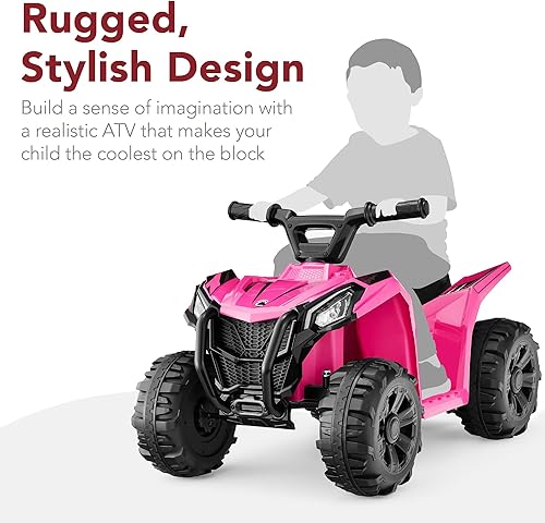 Miniatura 3 de Best Choice Products vehículo de juguete para montar de 6 V para niños, cuadriciclo de 4 ruedas, ATV con velocidad máxima de 2.9 kmh, neumáticos con