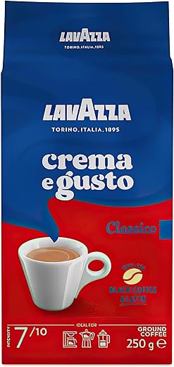 Lavazza Caffè Macinato Crema e Gusto - 4 confezioni da 250 grammi [1 Kg]