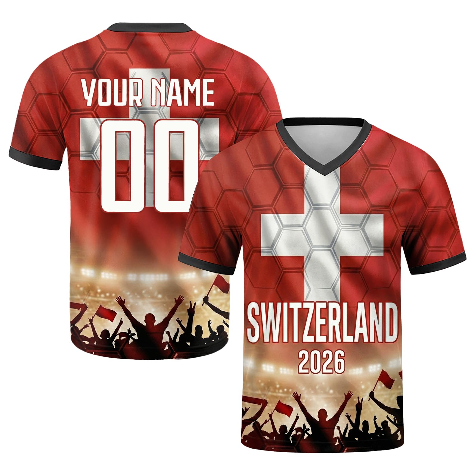 Seguire Personalised Football Shirt 2026 World Football Jersey Custom Name Number Jersey Customisable Fan Top for Men Women Kids