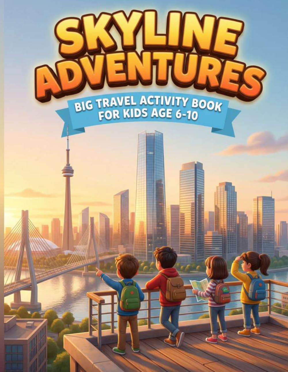 Skyline Adventures: Big Travel Activity Book for Kids age 6-10
