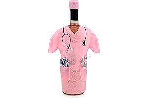 Pink Scrub Soiree Wine Bottle Cover: The Perfect Graduation Gift for Medical Professionals