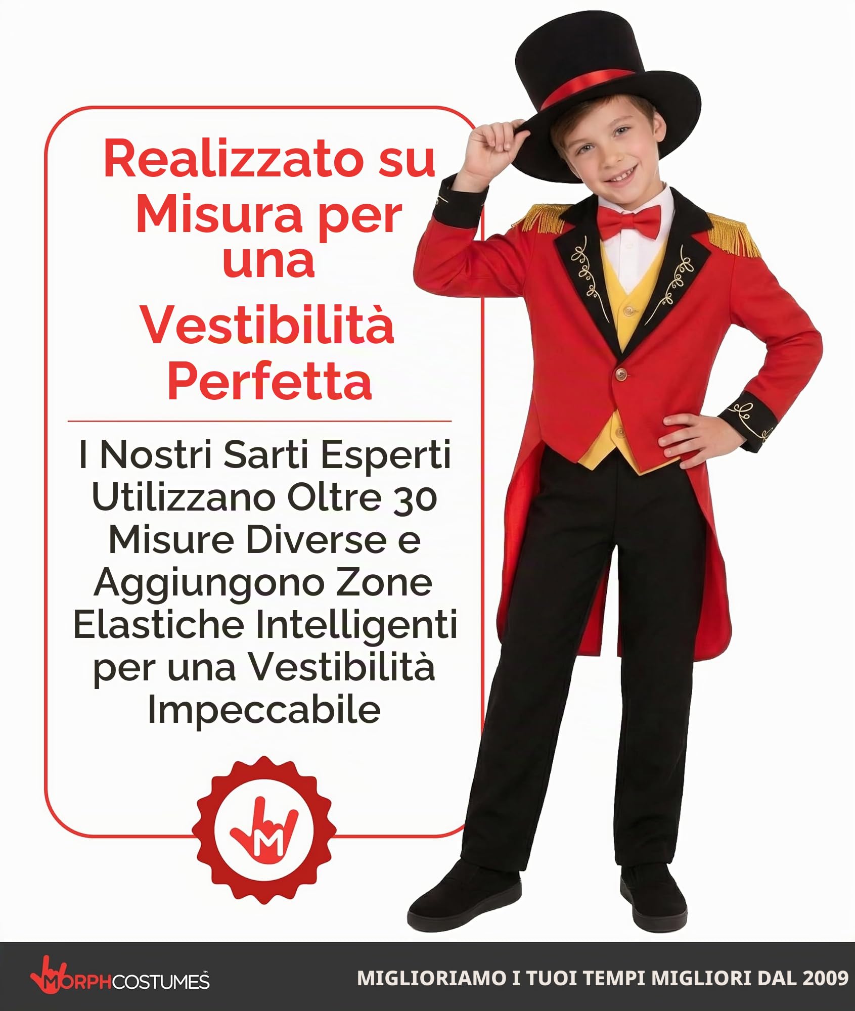 Fun Shack Costume Domatore Circo Bambino, Costume Circo, Costume Carnevale Bambino, Vestito Carnevale Bambino