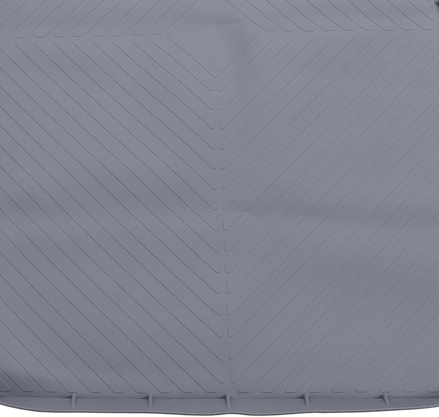 Large Silicone Under Sink Mat weatherproof Heat durability Non Slip Durable Cabinet Shelf Liner for Kitchen Bathroom Gray 33x21 Inches