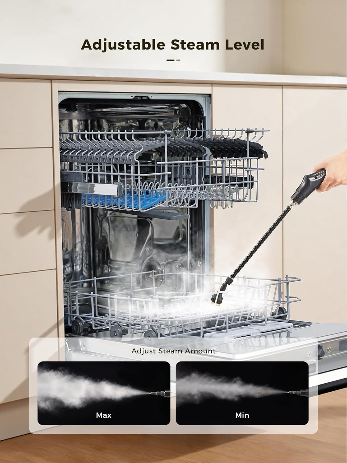 Handheld Steam Cleaner, Reemix Steam Cleaner 2500W for Cleaning with Multiple Attachments, Portable Steam Cleaner for Kitchen, Bathroom, Sofa, Curtain, Chemical-Free, Fast Heat-Up - Image 5