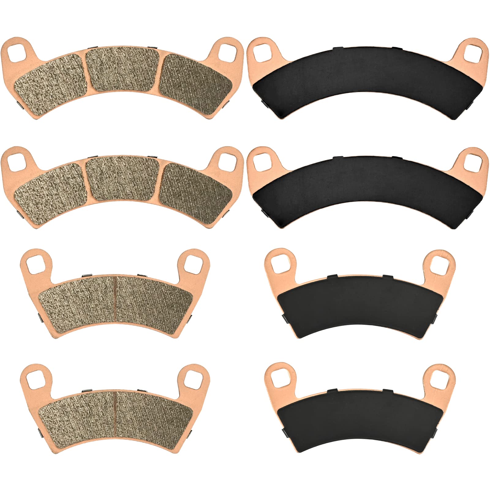 Front and Rear Sintered Copper Brake Pads Compatible with Polaris 2018-2021 RZR XP Turbo S, 2016-2021 RZR XP XP 4 Turbo, 2018 RZR XP XP 4 Turbo EPS Fox Edition Dynamix Edition