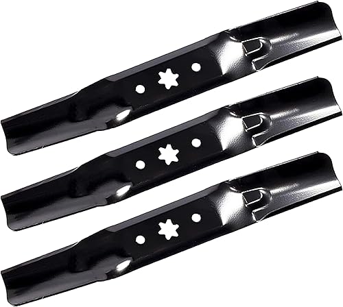 Cuchillas de corte de 54 pulgadas compatibles con Craftsman, Cub Cadet, MTD, Troy-Bilt reemplaza al OEM 942-05056A, 742-05056A, 742-05056, juego de 3
