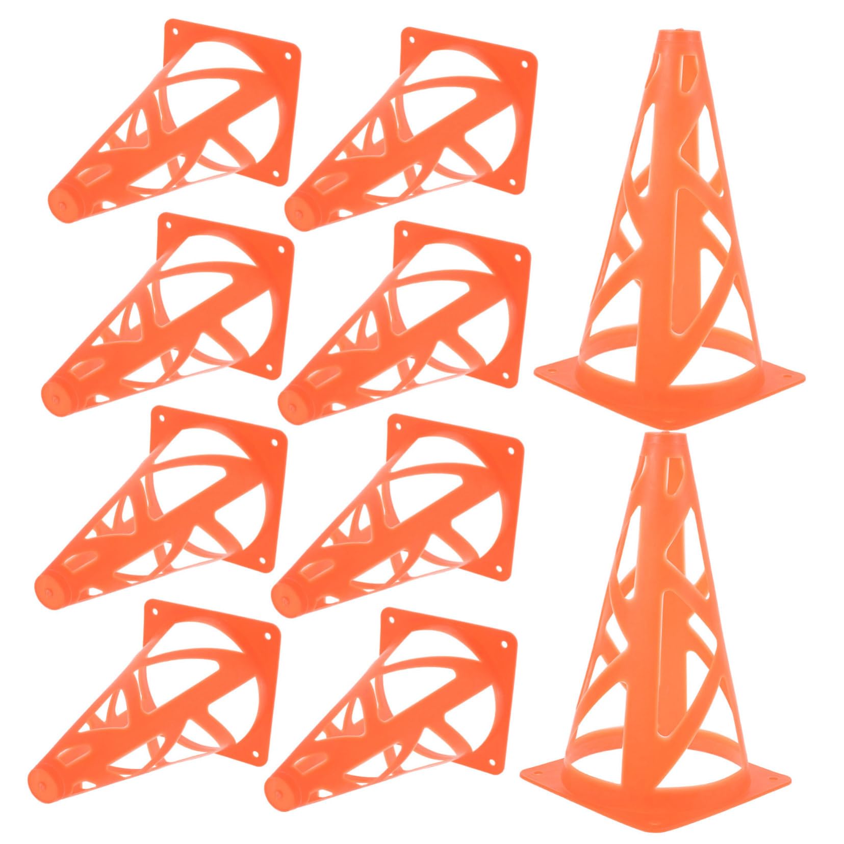 VICASKY Football Obstacle Set 10cm 23cm Marker Cones Collapsible Slotted Windproof for Soccer Practice