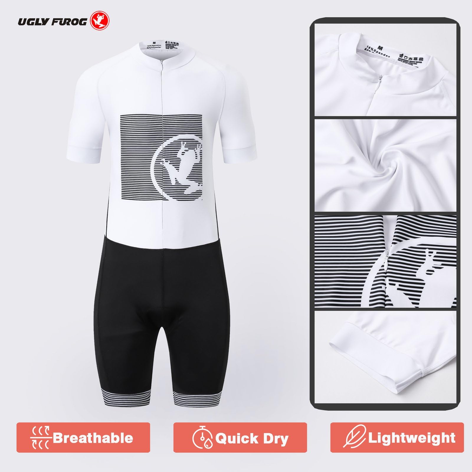 UGLY FROG Uomo PRO Trisuit Corzo Triathlonanzug für Ironman, Tuta da Triathlon Corzo Trisuit
