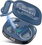 Open Ear Headphones, Bluetooth 5.4 Wireless Earbuds with Earhooks, 42H Playtime Air Conduction Earphones with LED Display, IPX7 Waterproof ENC Mic Sports Headset for Running Workout, Black