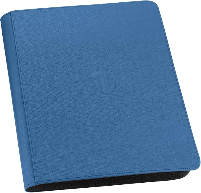 Toploader Binder,Holds 216 Toploaders,9 Pocket Top Loader Binder with Sleeves for 3"x4" Rigid Toploaders Hard Cases,Top loader Binders for TCG, MTG Card Binder, Trading Cards Binder(Dark Blue)