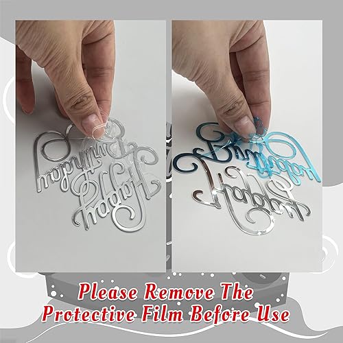 Miniatura 10 de 16 adornos de acrílico para tartas de cumpleaños, decoración lateral para tartas, suministros de decoración de pasteles, decoración de cupcakes para