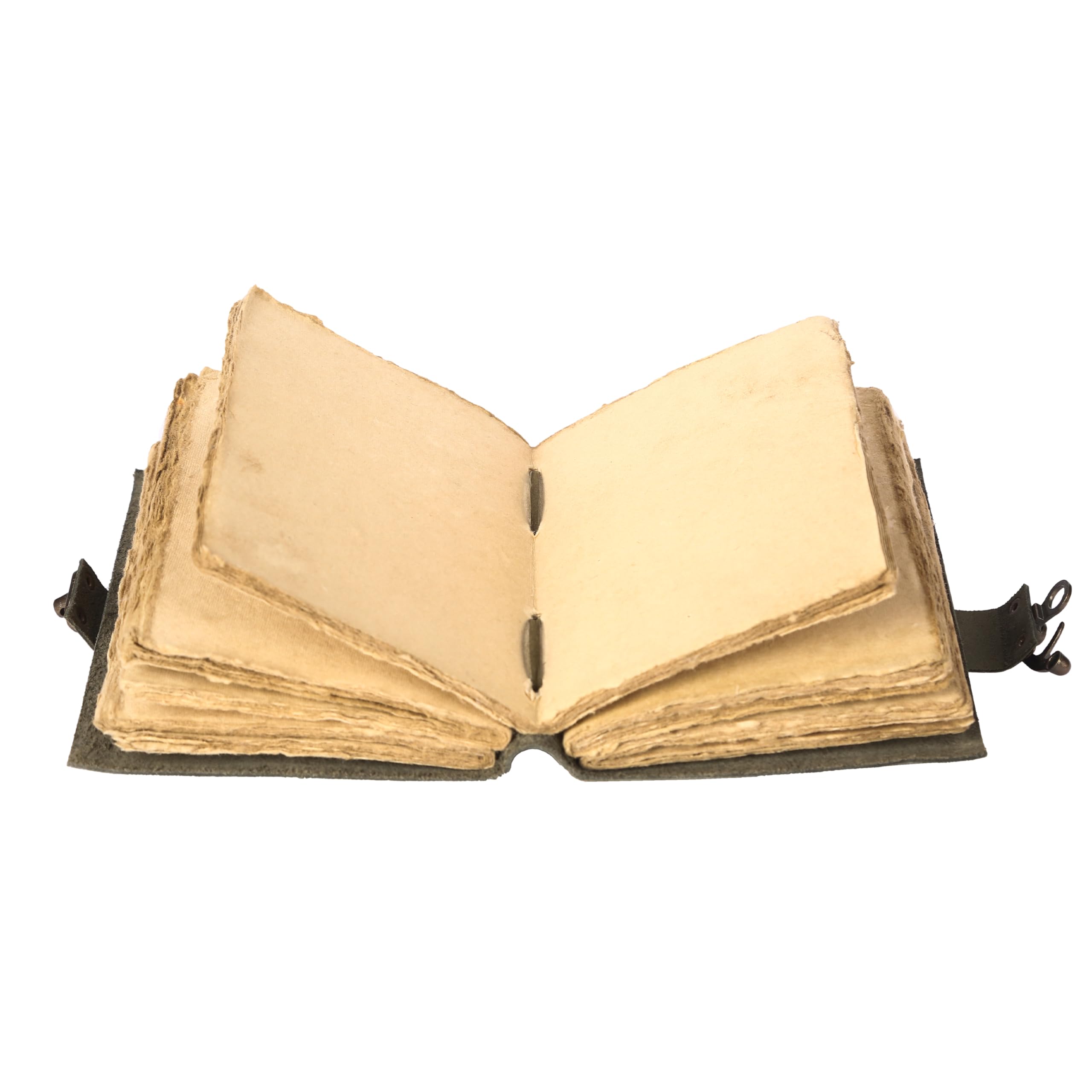 Komal's Passion Leather Vintage-Leder-Tagebuch, handgefertigt, Büffelbüffel-Rand, Papier, gebundenes Tagebuch für Damen und Herren, Vintage-C-Lock-Verschluss, ideal zum Schreiben und Reisen für