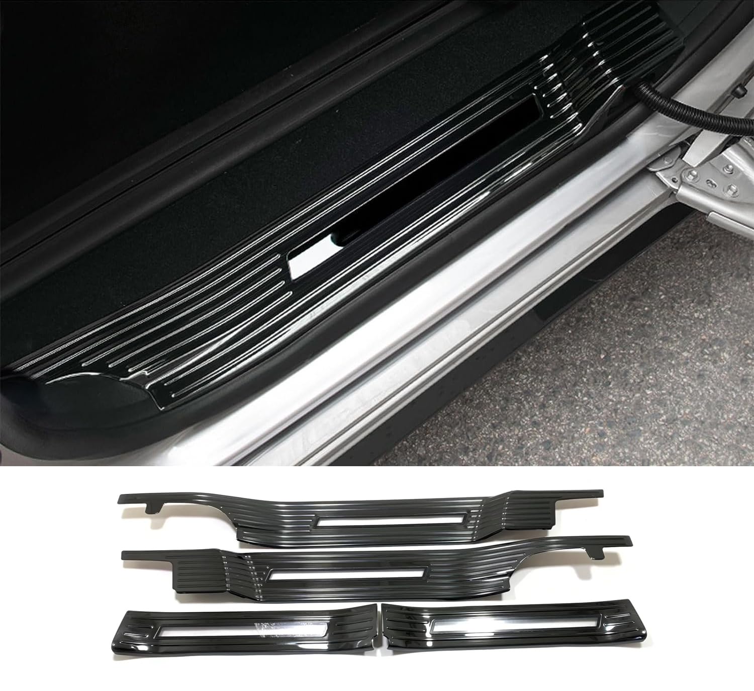 Car Accessories Fit for Toyota Sienna 2022 2023 2024 2025 Inside Door Sill Scuff Plate Guard Cover Trims