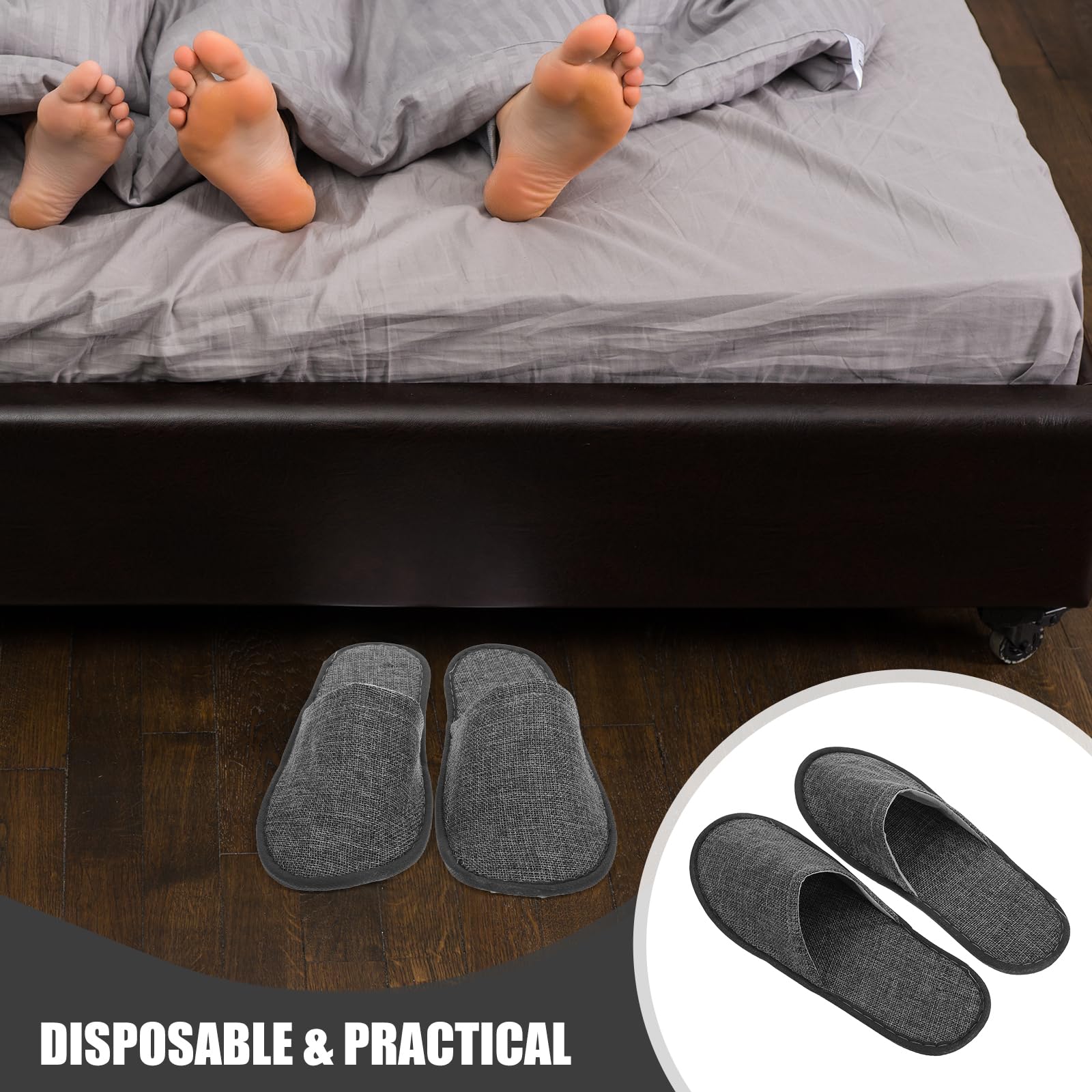 HEALLILY Zapatillas de SPA Zapatillas Desechables para Hotel Cómodas para El Hogar de Invitados Unisex para Viajes Boda Nupcial Fiesta 20 Piezas