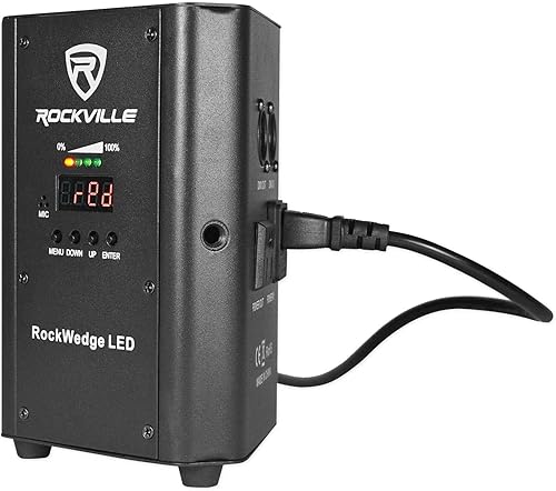 Miniatura 5 de (2) Rockville RockWedge LED RGBWA+UV recargable inalámbrico DMX DJ Par Up-Lights