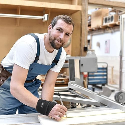 Miniatura 5 de CERBONNY Muñequera de túnel carpiano paquete de 2 muñequeras ajustables para protección deportiva alivio del dolor de tendinitis túnel carpiano