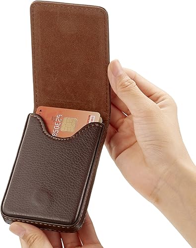 Miniatura 7 de 4 piezas de tarjetas de visita con bloqueo RFID, cartera de bloqueo para tarjetas de crédito, minimalista, piel sintética, delgada, cartera con