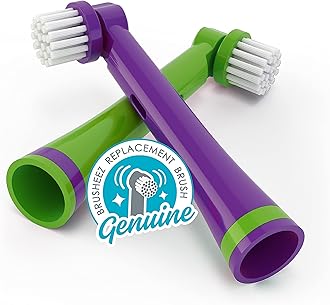 Brusheez Electronic Toothbrush Replacement Brush Heads 2 Pack (Snappy The Crocodile)