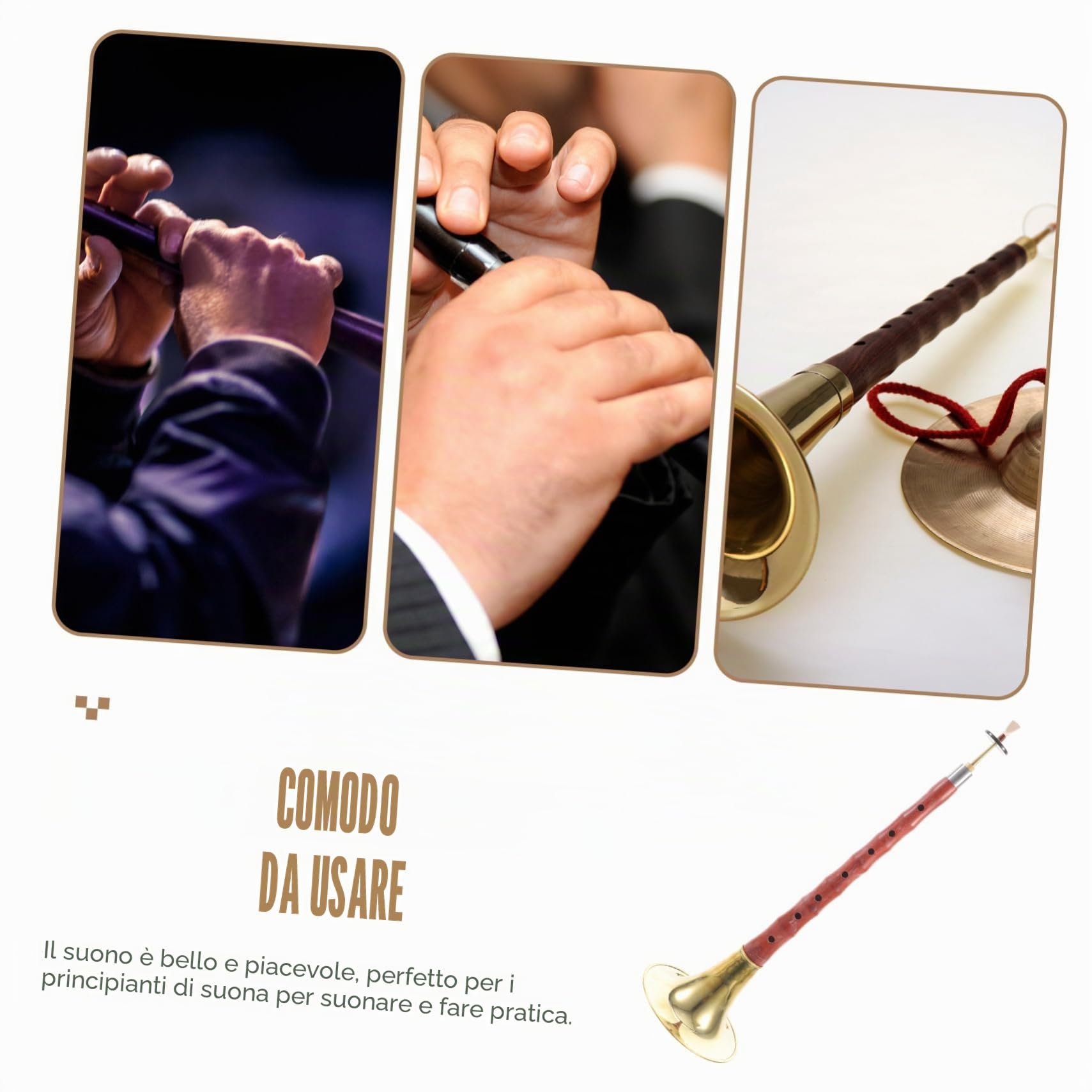Generic Suona Cinese in Palissandro Rosso Per Principianti Strumento Musicale a Fiato Leggero e Portatile Suono Naturale e Bello Realizzato a Mano Buona Esperienza