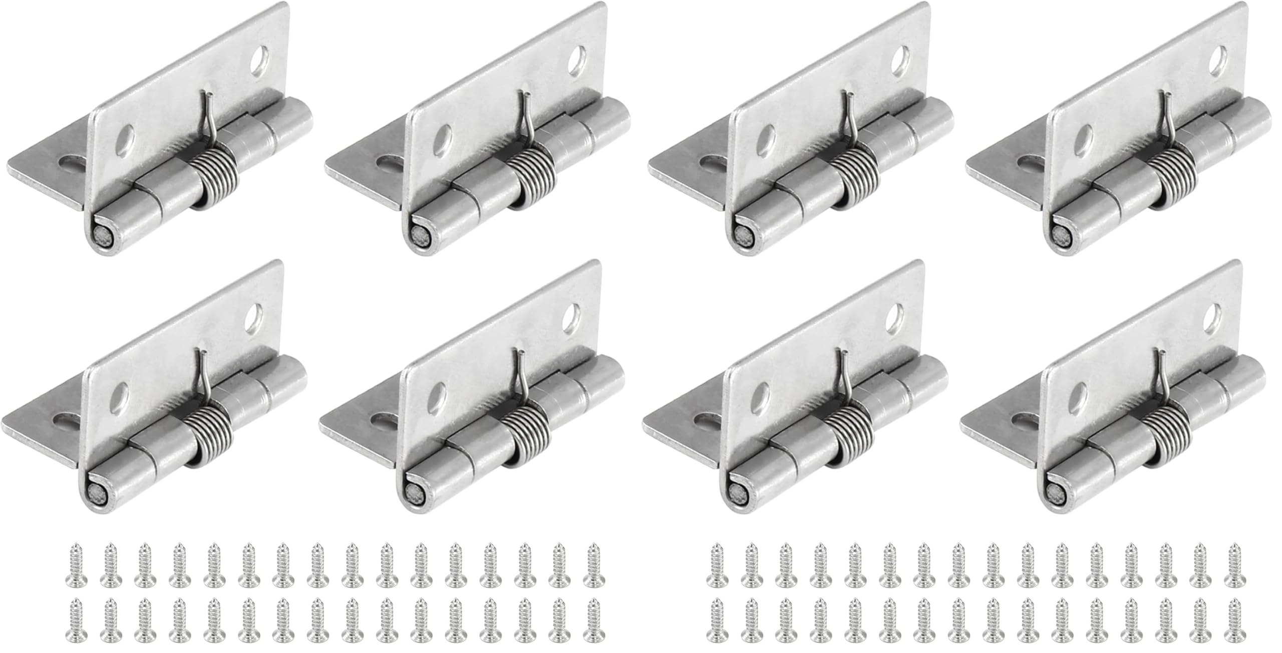 Spring Loaded Hinges - 4 Pack Stainless Steel -9 Spring Loaded Hinges - 4 Pack Stainless Steel -9