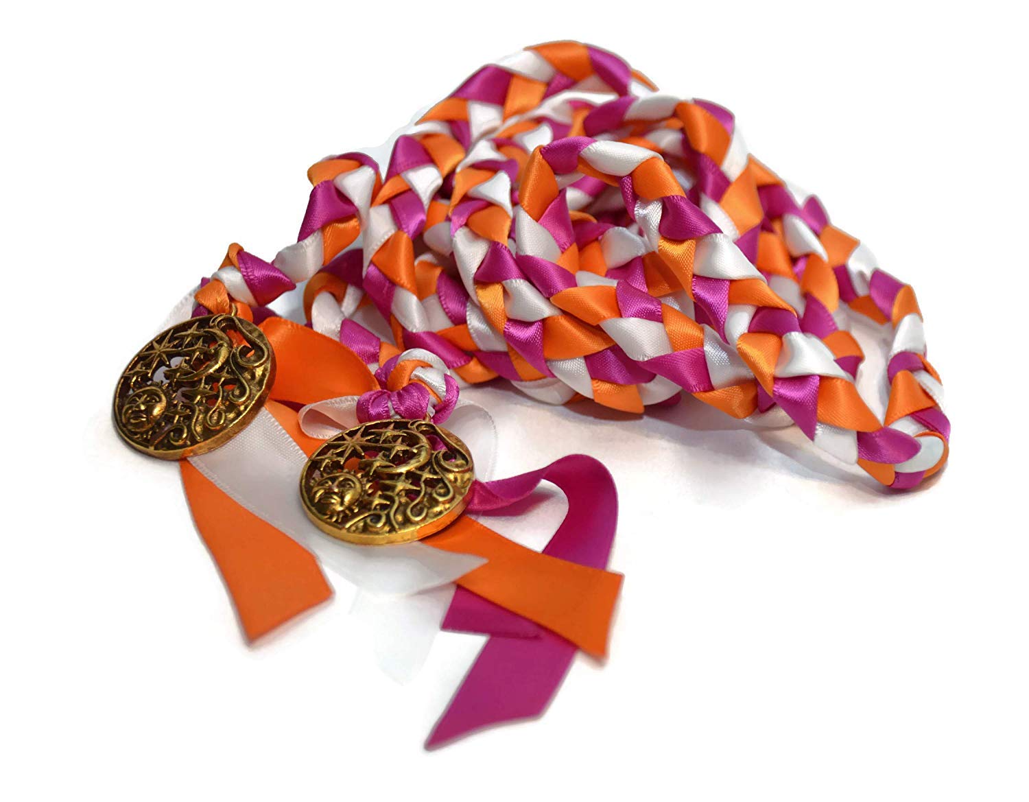 Divinity Braid Fuschia Punch Sun & Moon Wedding Handfasting Cord #DivinityBraid #Handfasting #Pagan #Wedding #MoonGoddess