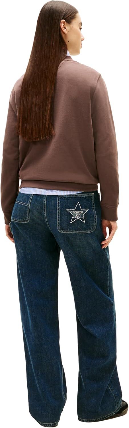 Tommy Jeans Women's Medium Weight Pullover Crewneck With Printed Script Logo