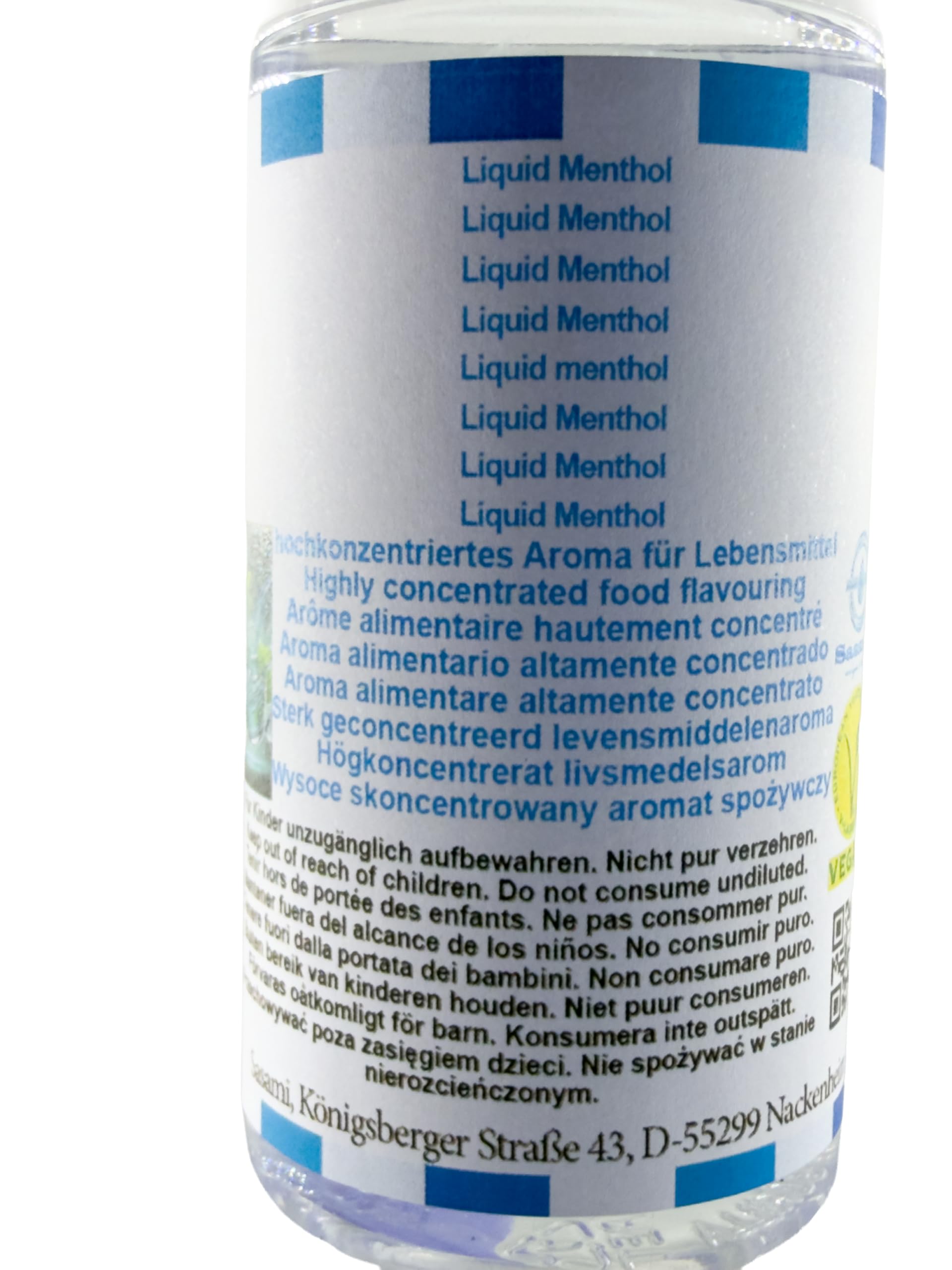 Liquid Menthol aroma concentrado - Vegano - Sasami - 10ml