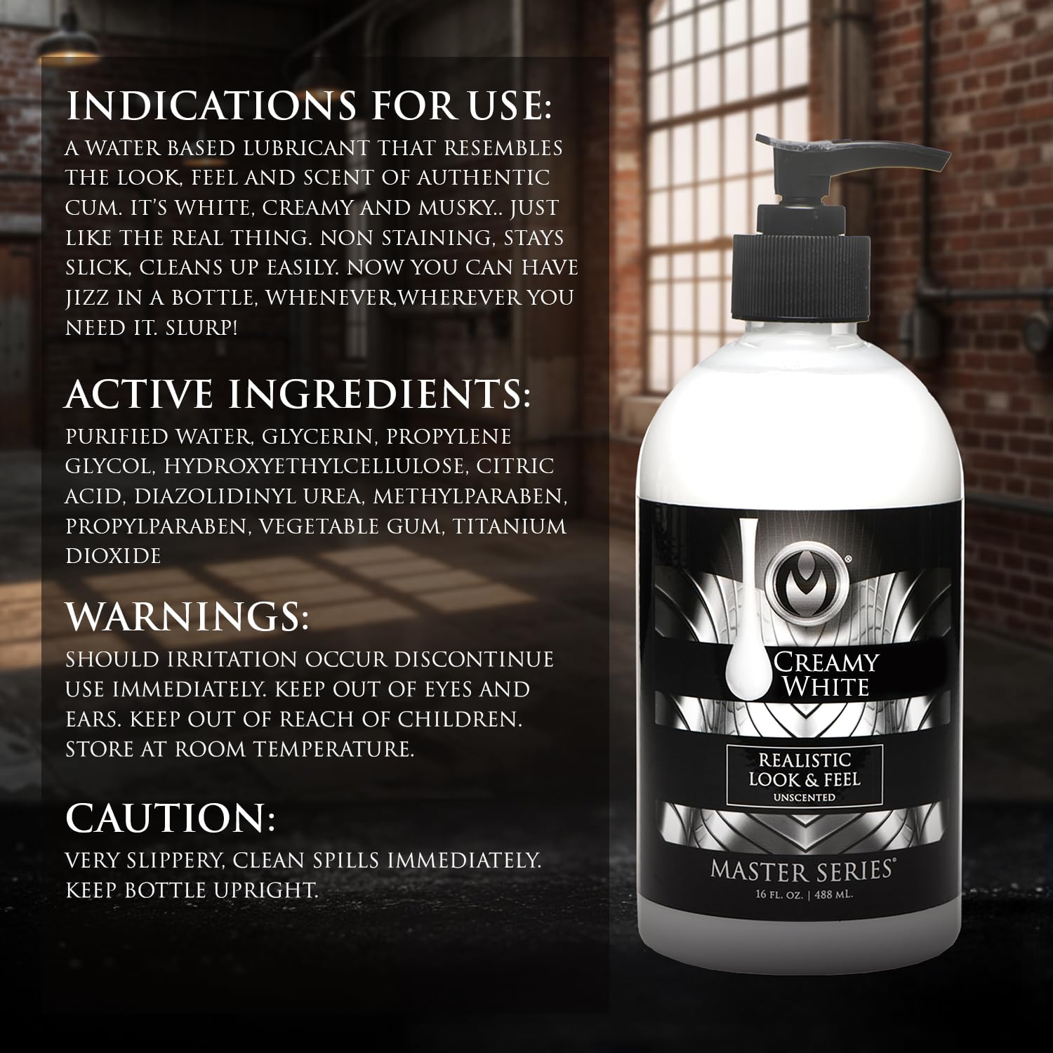 MASTER SERIES Crema bianca non profumata a base d'acqua Body Glide 453,6 g per uomini, donne e coppie, formula non macchia, consistenza spessa e liscia, facile pulizia, lubrificante per massaggi